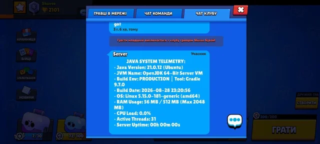 Глобальне оновлення серверів Gale Brawl: перехід на мову Java та покращення продуктивності
